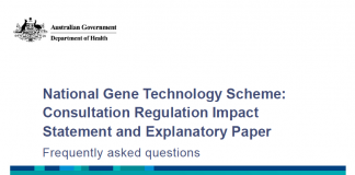 National Gene Technology Scheme: Consultation Regulation Impact Statement and Explanatory Paper – Frequently asked questions – Australian Government Department of Health