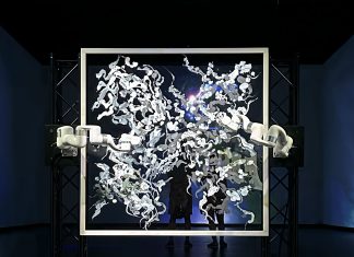 This artist collaborates with AI and robots
